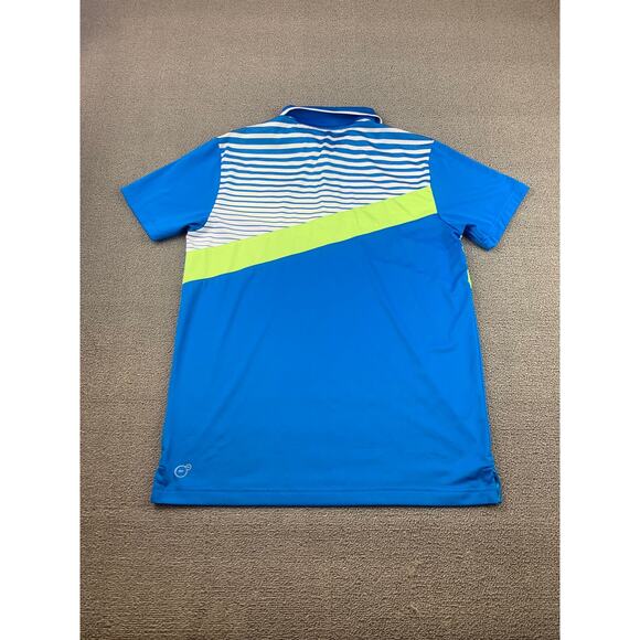 Puma Men's Short Sleeve Golf Polo Shirt Size Small Blue Yellow Athletic - Picture 2 of 8